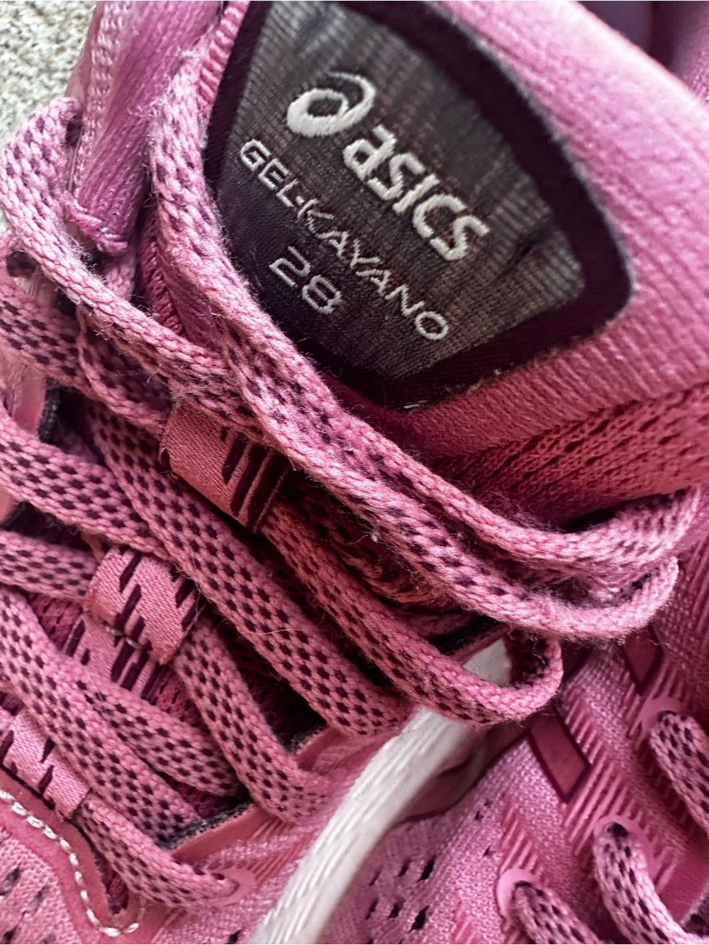 ASICS Gel-Kayano 28 Women's Mauve/Pink Running Sneakers - Picture 12 of 13